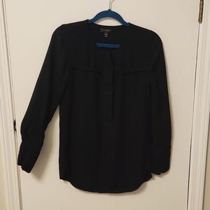 J Crew Black Long Sleeve Blouse Size 00
